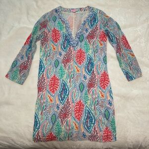 Lilly Pulitzer Courtney Beaded Tunic Dress in Let Minnow